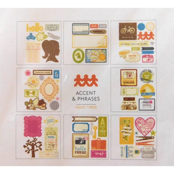Amy Tangerine Accent Phrases Sticker Book 8 Pages 63 Stickers Scrapbook Crafts - Picture 3 of 3